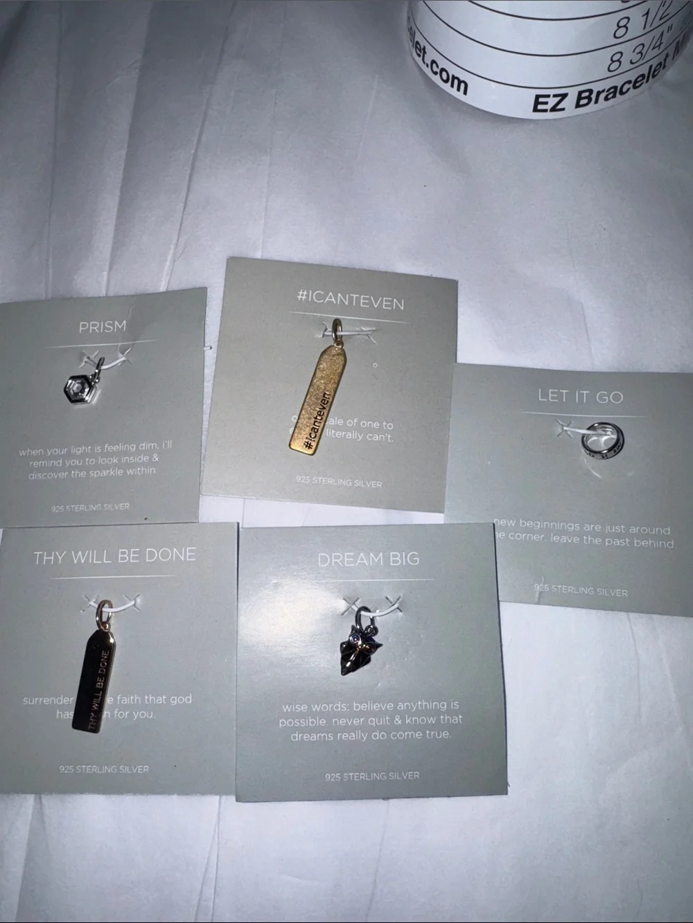 Origami Owl CORE 925 Sterling Silver Charm Lot of 5
